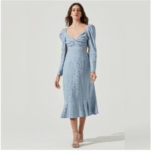 ASTR The Label Lainie Long Blue Dress